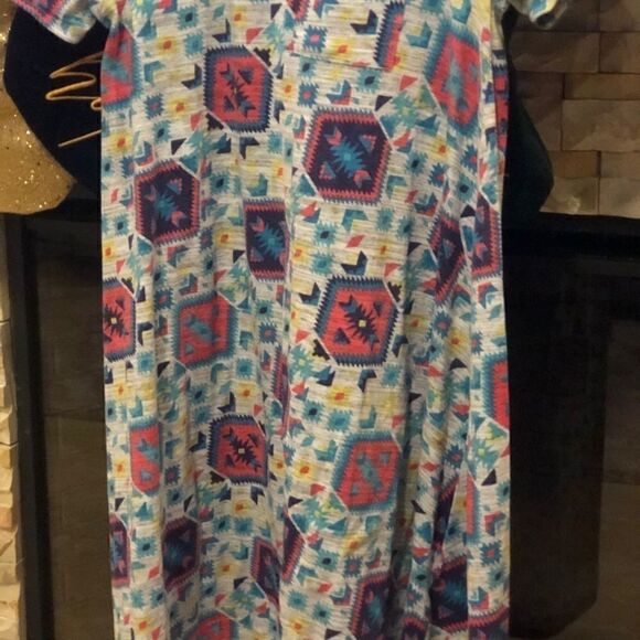 LuLaRoe Tribal Carly Dress SZ Extra Small XS - Picture 3 of 3